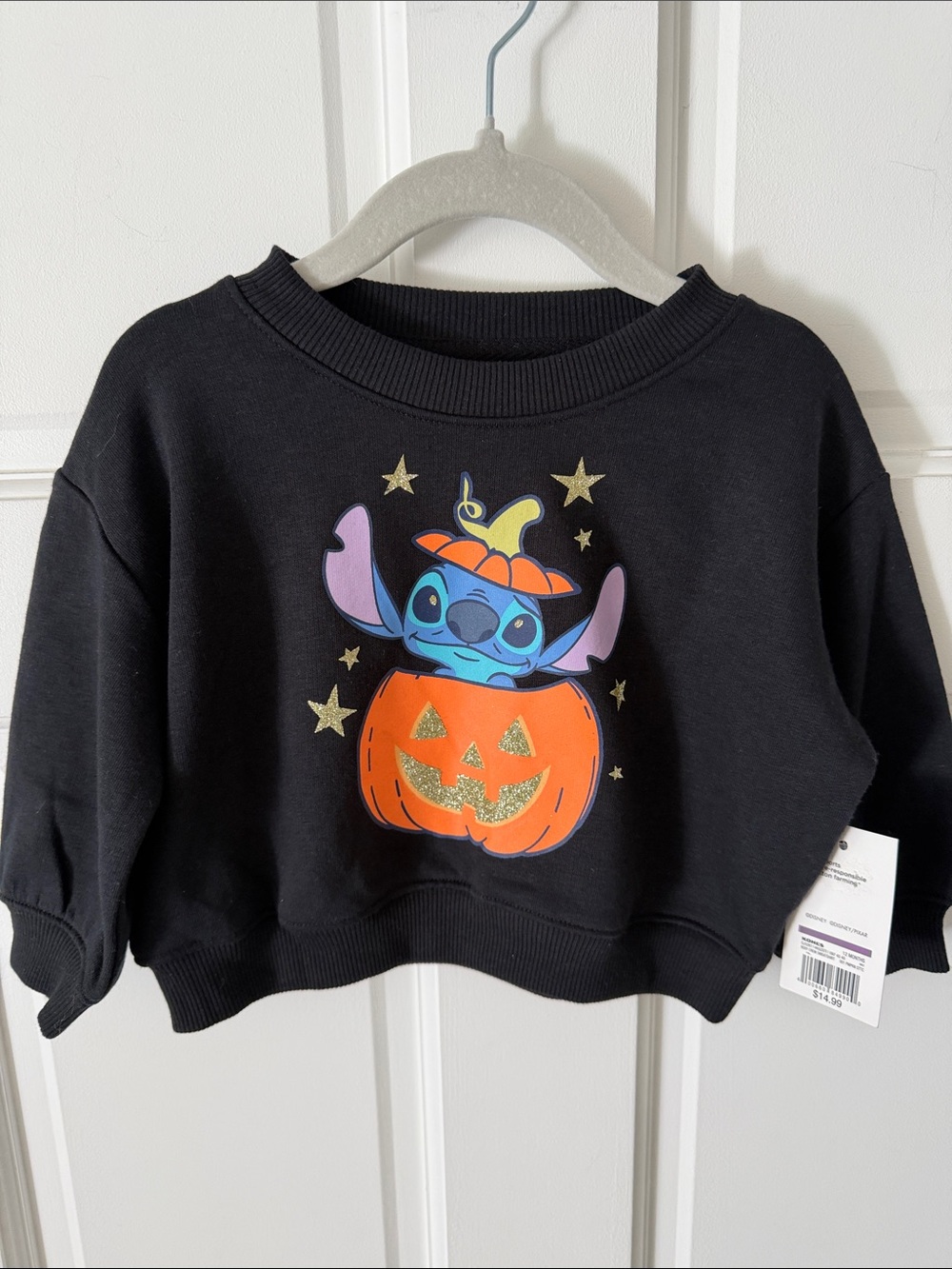 NWT Disney Jumping Beans Stitch Halloween Graphic Sweatshirt 12 months